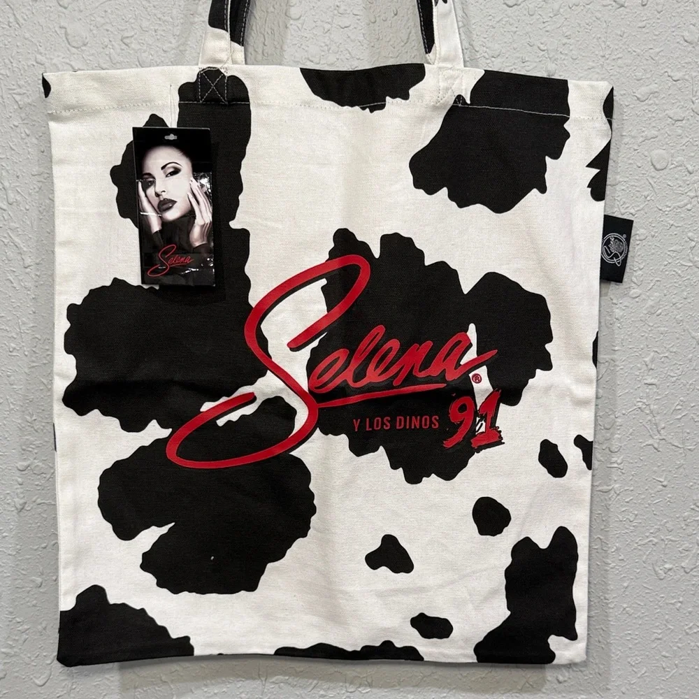 RARE‎ Selena y Los Dinos Western Cow Print Tote Bag NEW